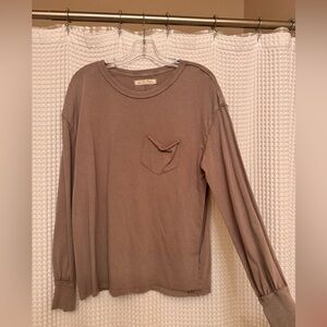 We The Free Taupe Long Sleeve Tee